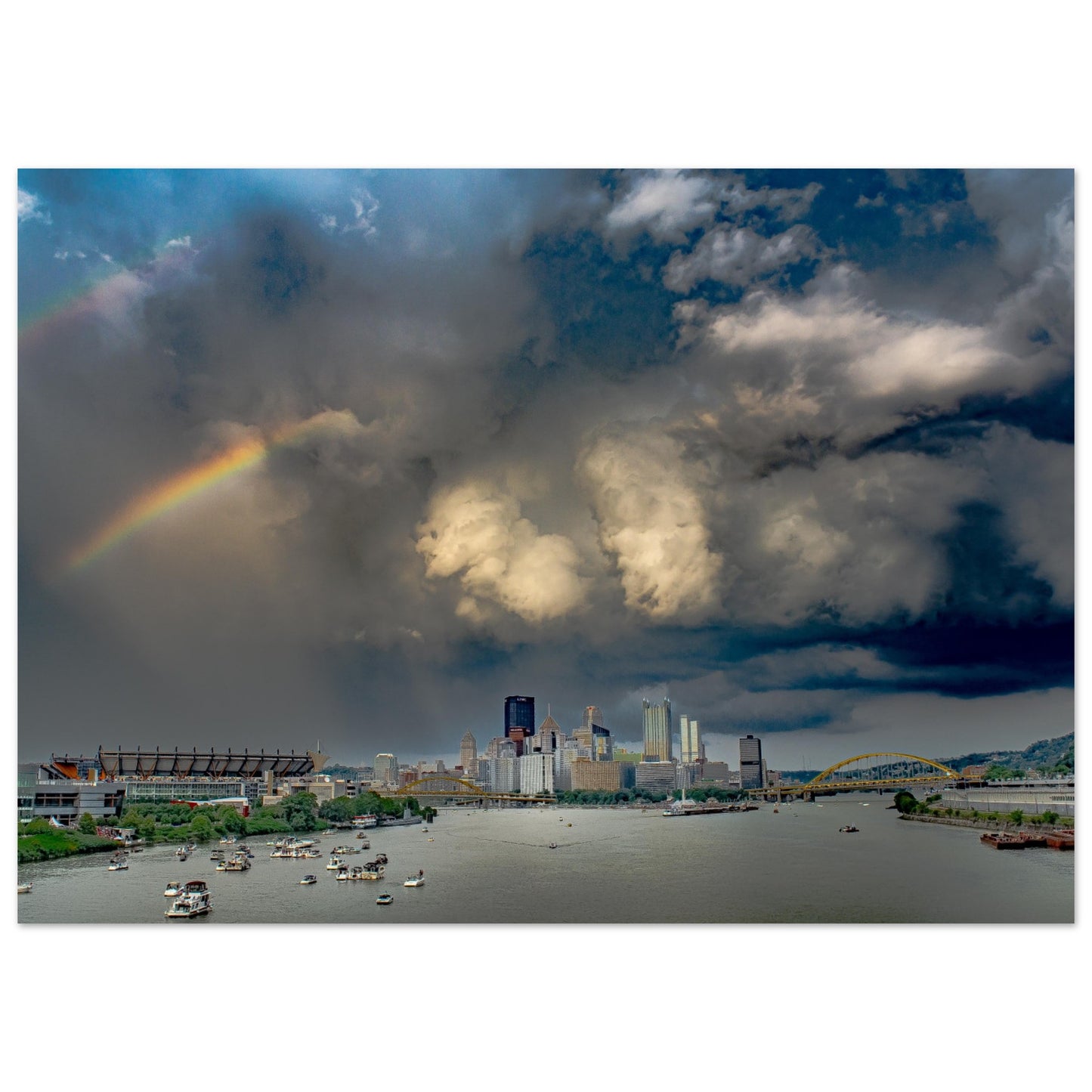Aluminum Print Rainbow Pittsburgh