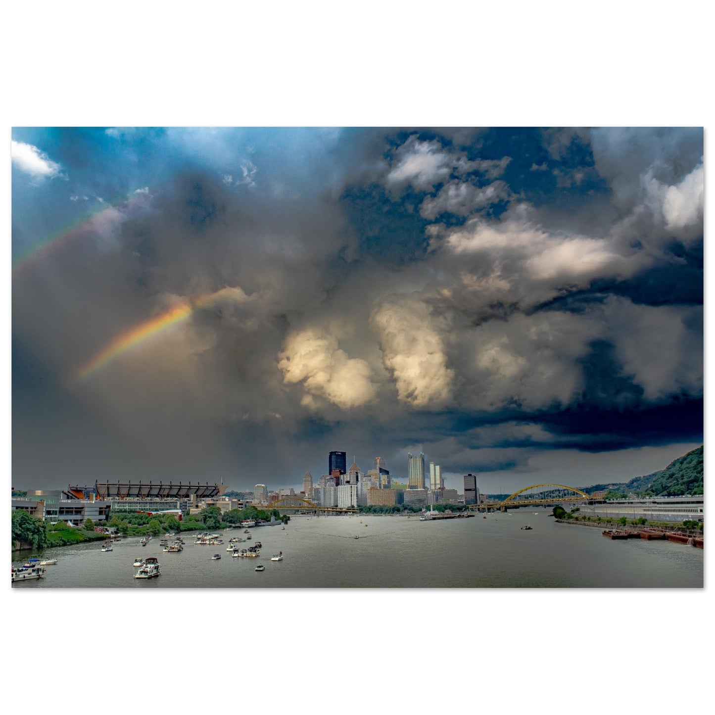 Aluminum Print Rainbow Pittsburgh