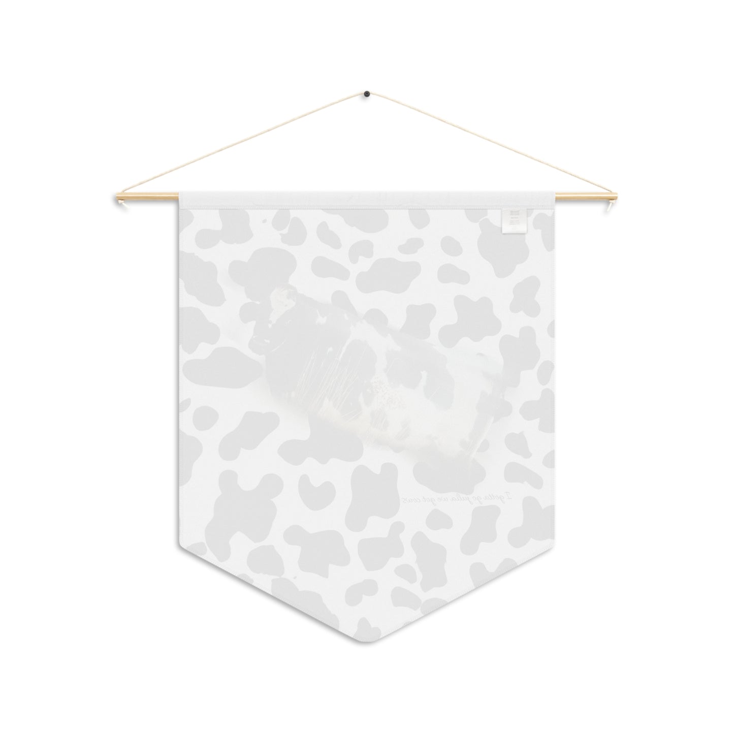 Cow Print Wall Pennant with Vintage Bottle Design