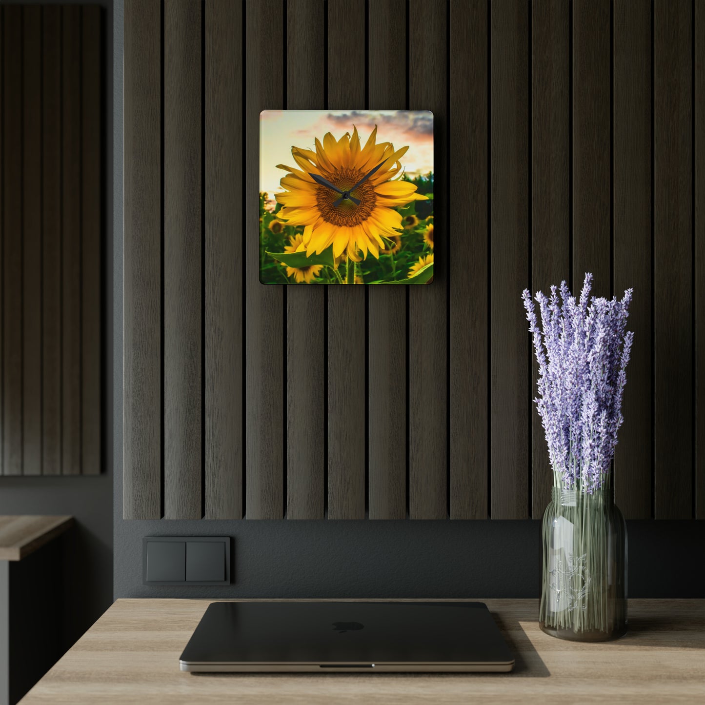 Sunflower Acrylic Wall Clock