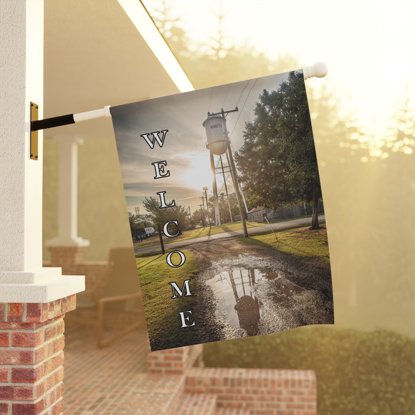 Welcome Garden Banner, Outdoor Decor, Personalized Yard Flag, Seasonal Greetings, Garden Sign, Housewarming Gift