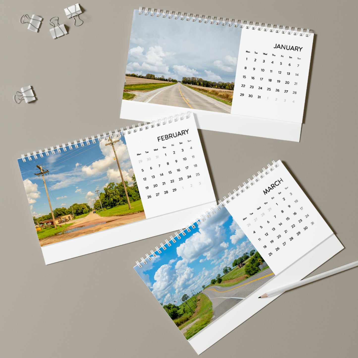 Desk Calendar (2024 grid)