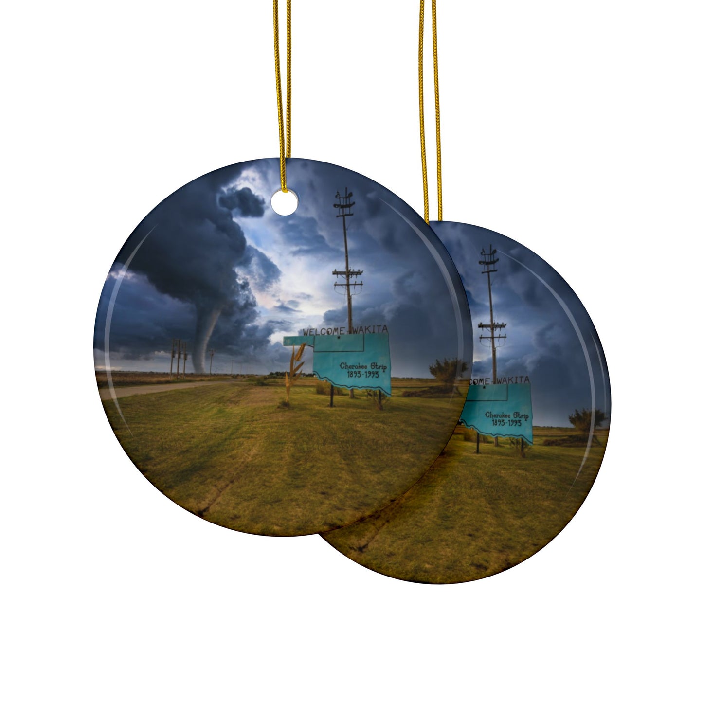 Decorative Ceramic Ornaments, Double-Sided (1pc, 3pcs, 5pcs, 10pcs)