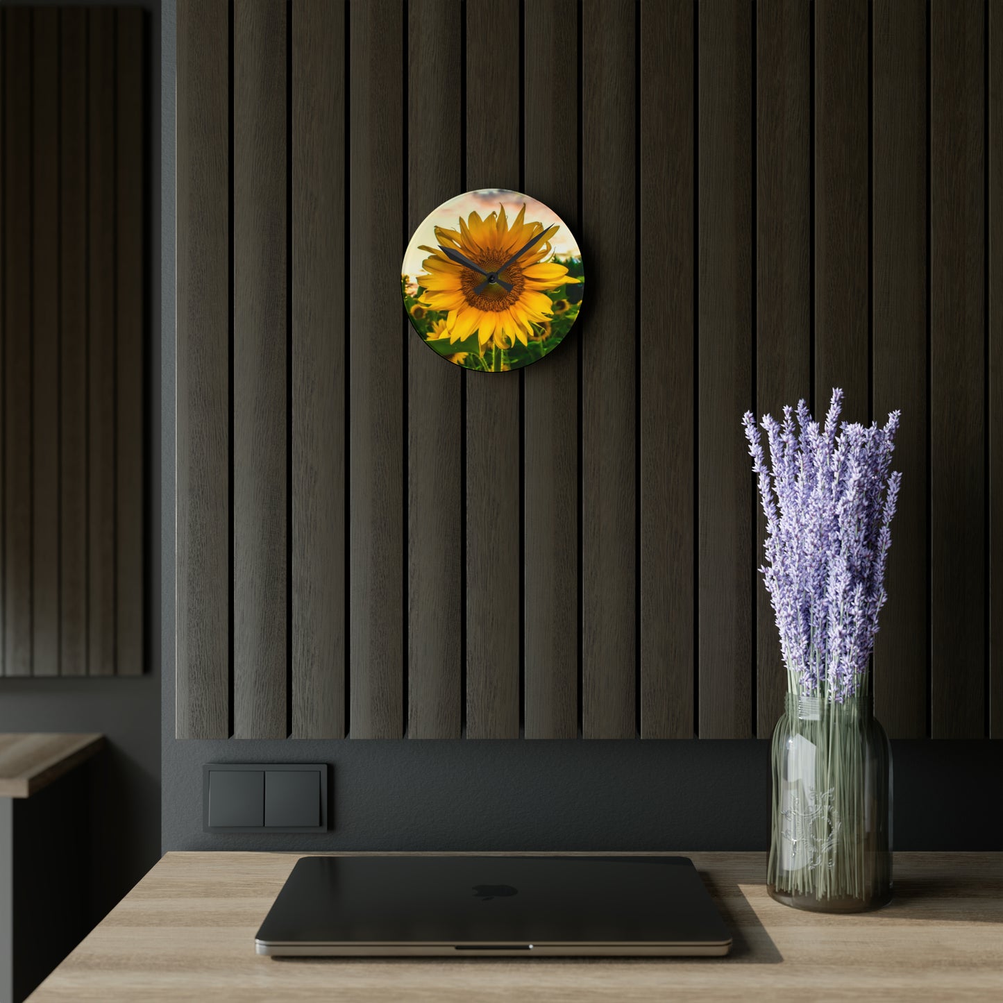 Sunflower Acrylic Wall Clock