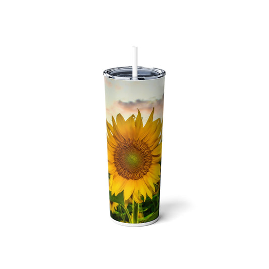 Skinny Steel Tumbler with Straw, 20oz