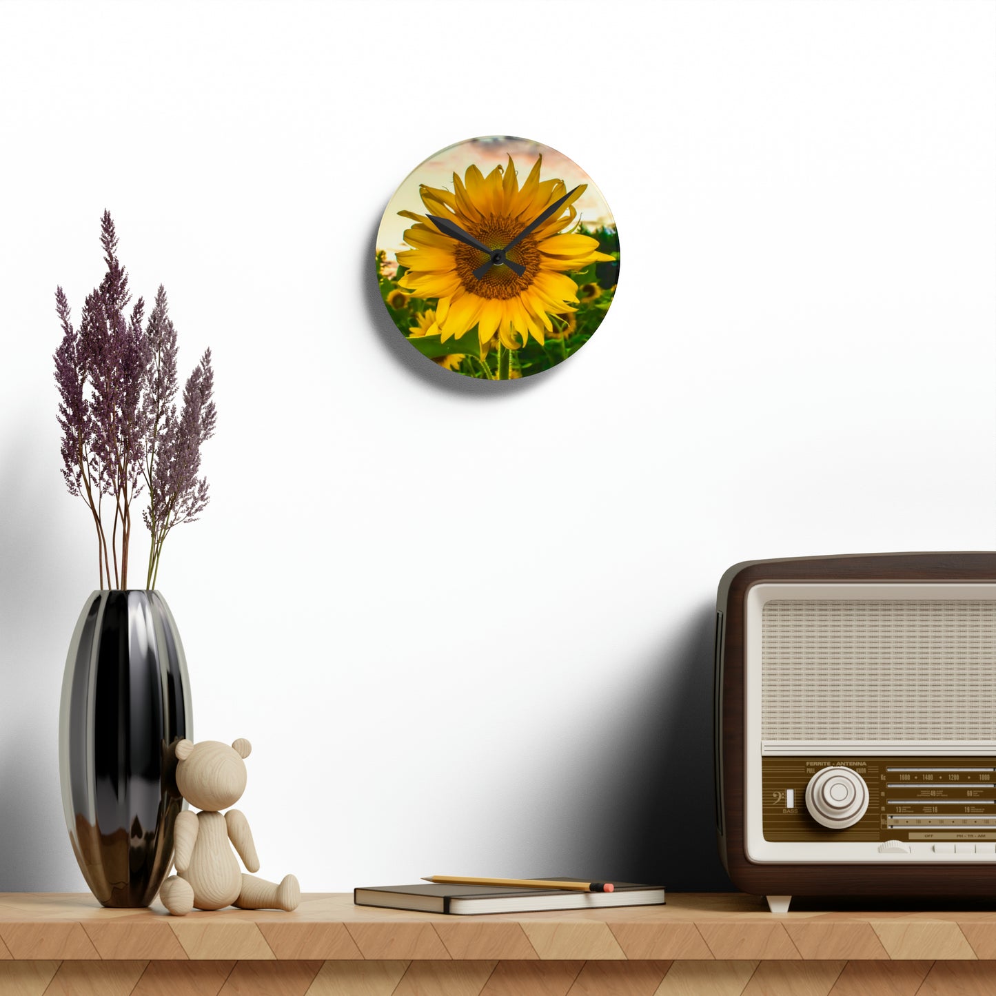 Sunflower Acrylic Wall Clock