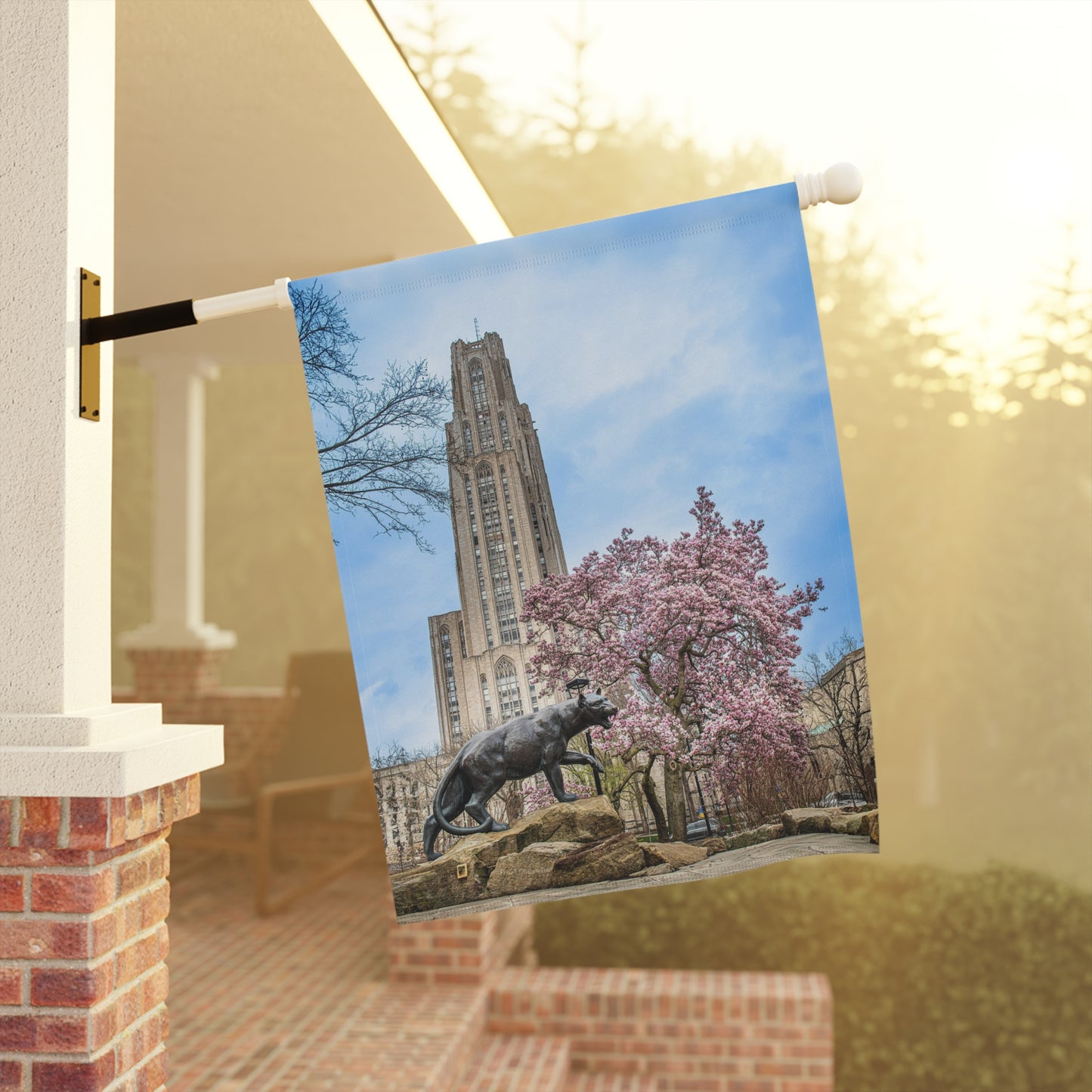 Blooming Garden Flag with Scenic Design