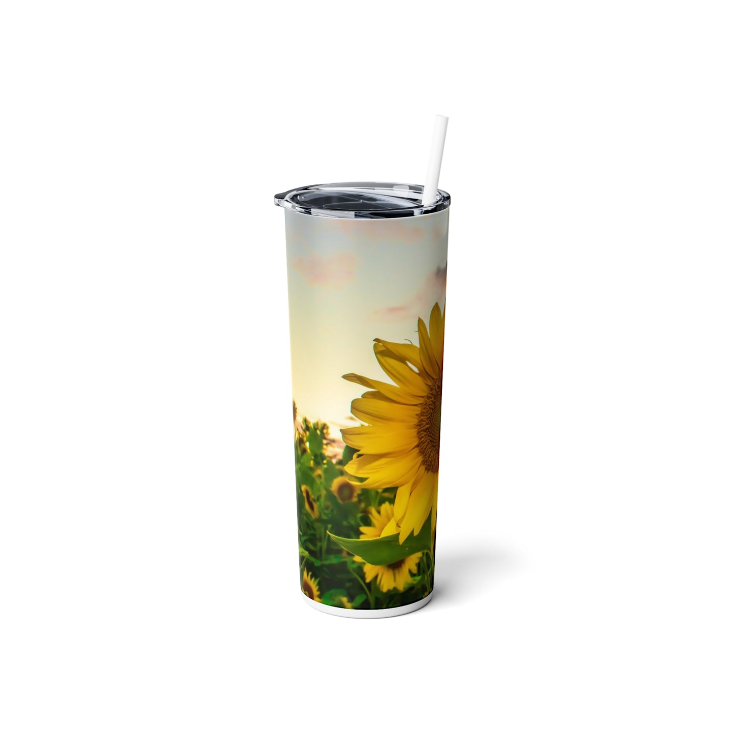 Skinny Steel Tumbler with Straw, 20oz