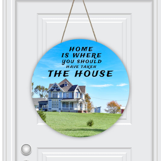 Round House Number Door Hanger