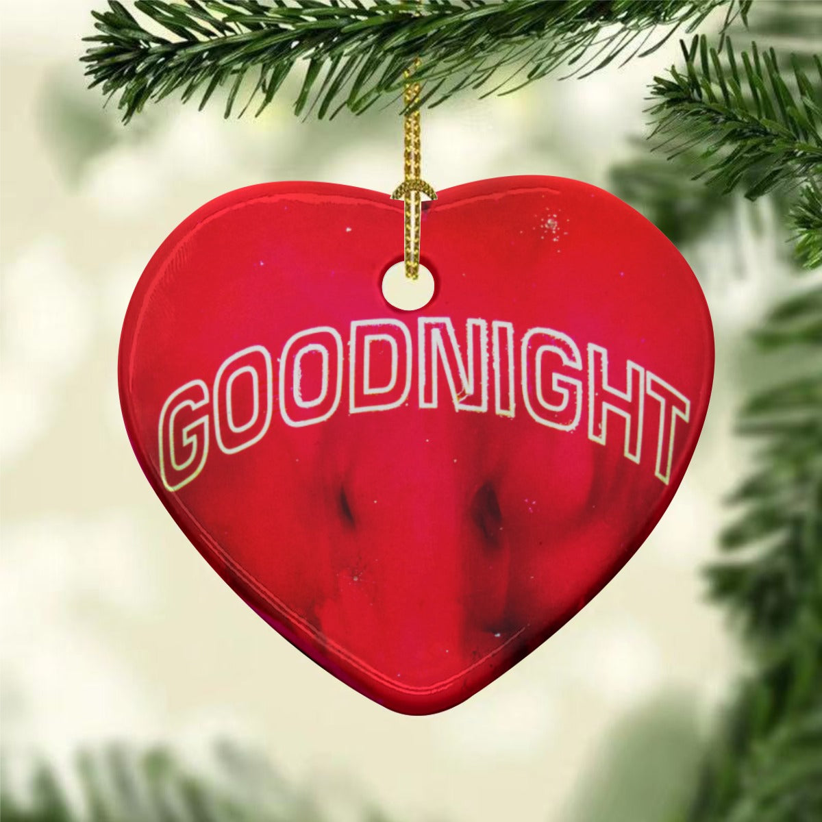 Heart Shaped Christmas Ceramic Decoration Ornaments