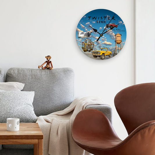 Round Shape Wood Clock