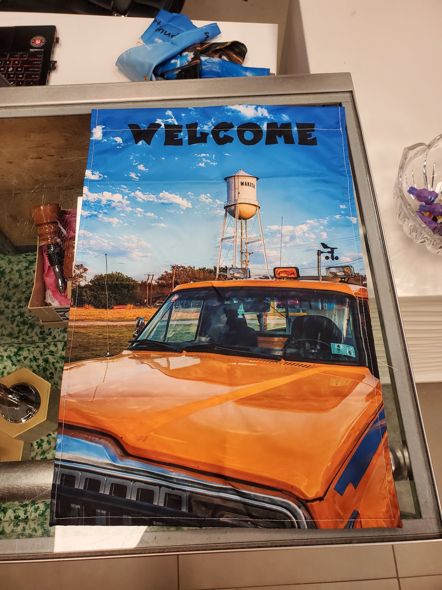 TWISTER JEEP and Aunt Meg Garden Flag | 12.6"x18.9"