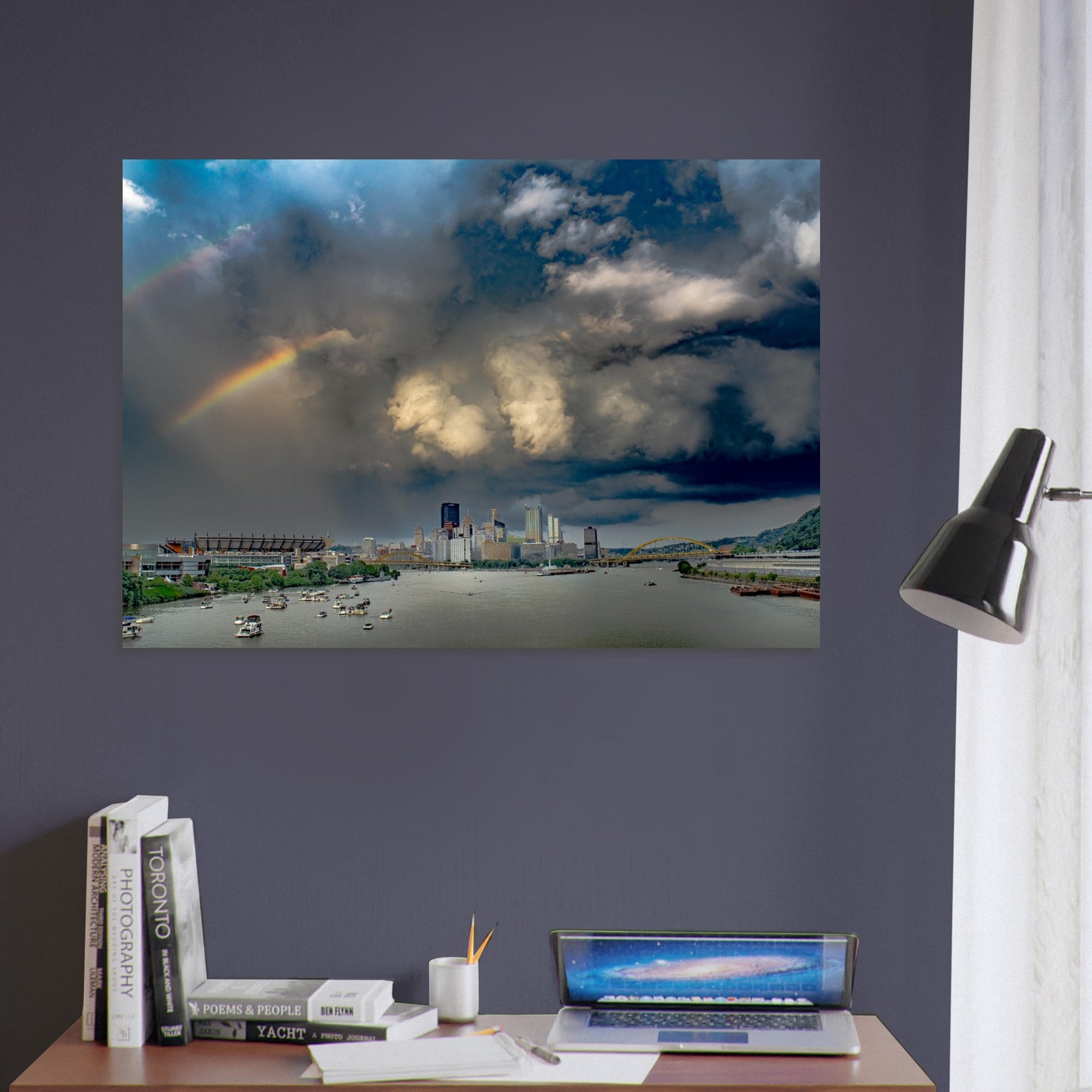 Aluminum Print Rainbow Pittsburgh