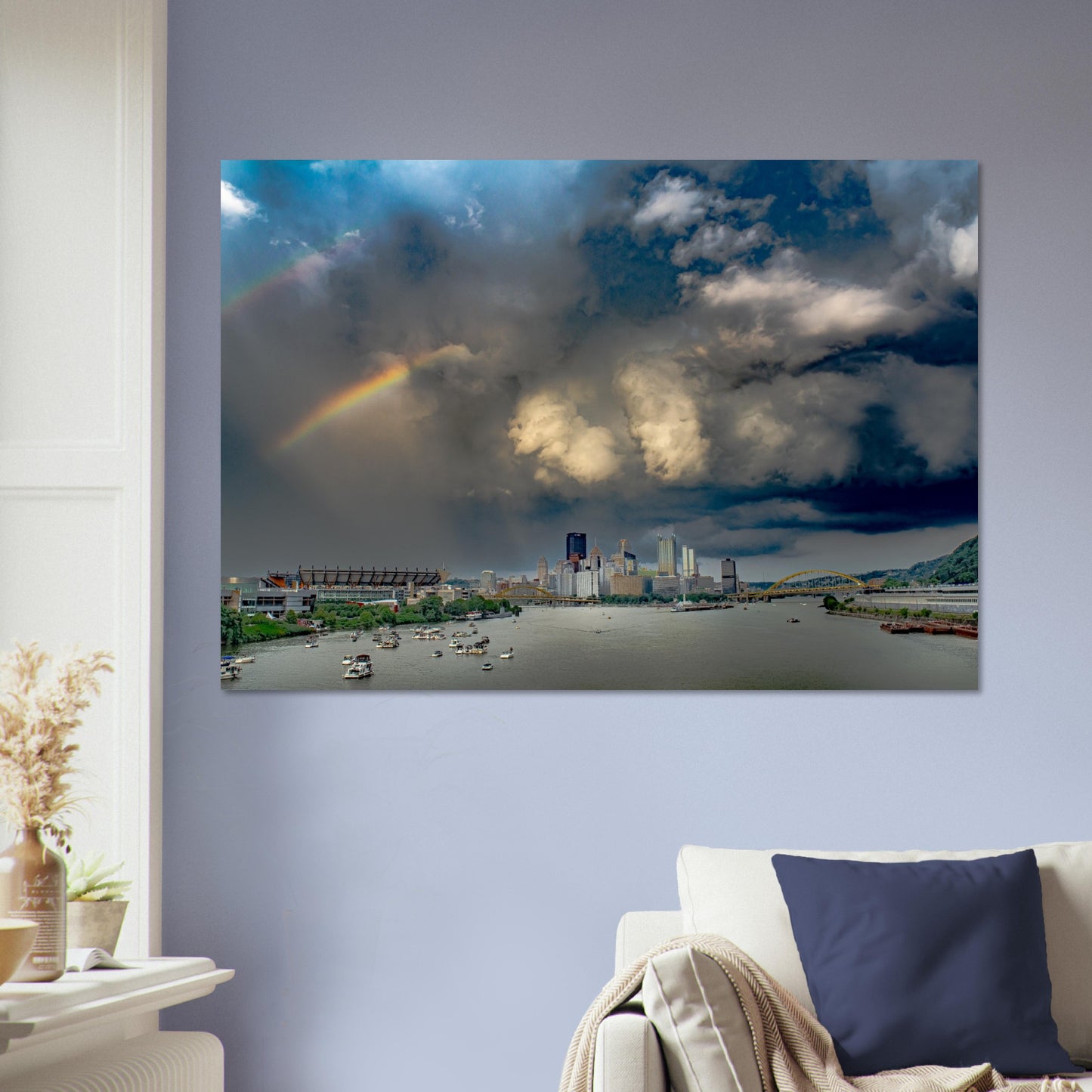 Aluminum Print Rainbow Pittsburgh