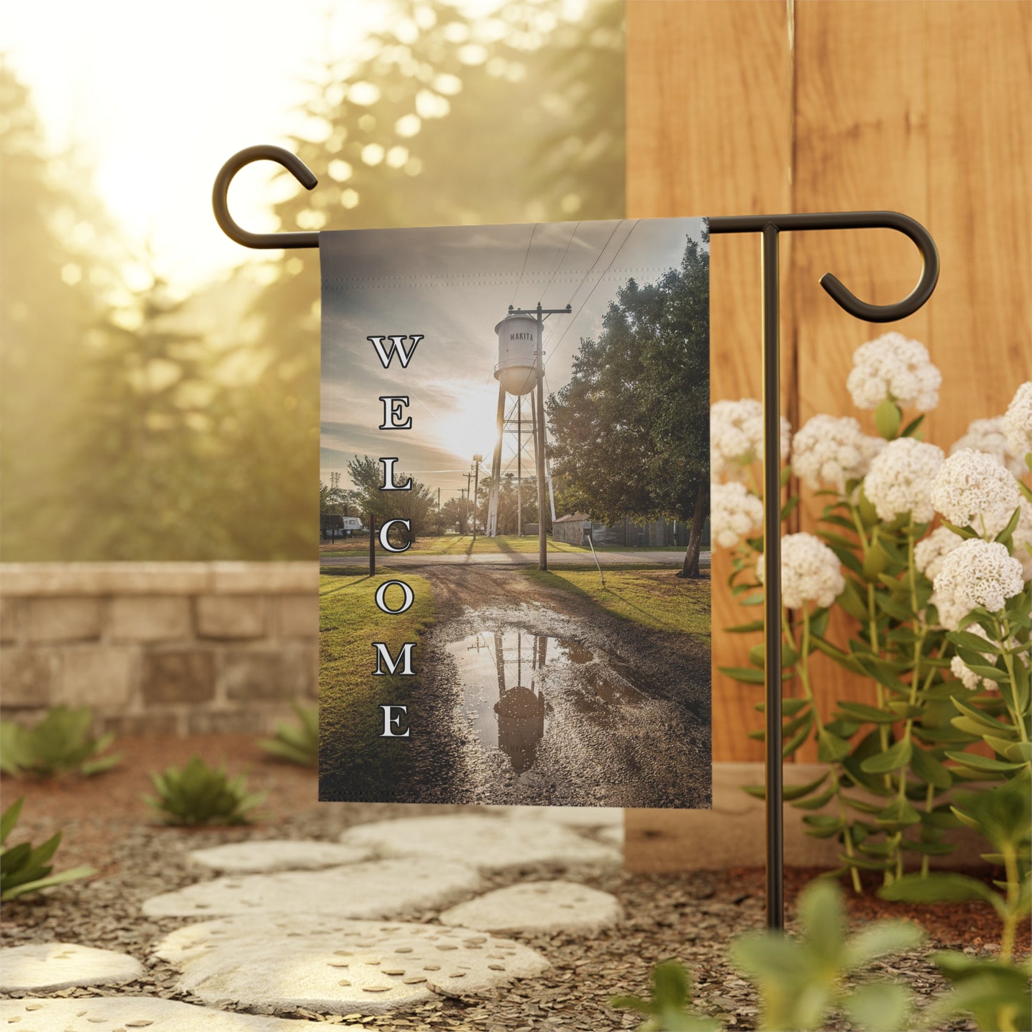 Welcome Garden Banner, Outdoor Decor, Personalized Yard Flag, Seasonal Greetings, Garden Sign, Housewarming Gift