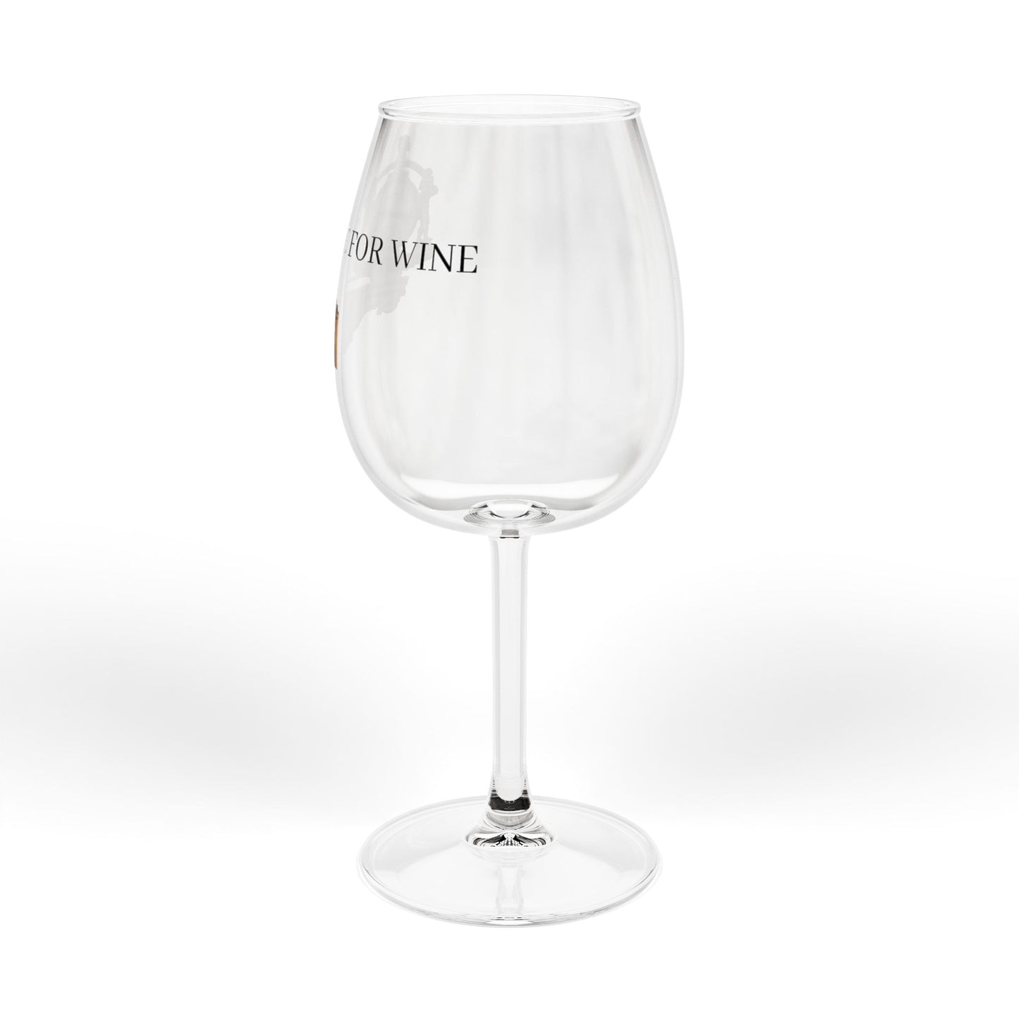 12oz Wine Glass — "Time FOR WINE" Clock Design, Elegant Vintage-Inspired Stemware
