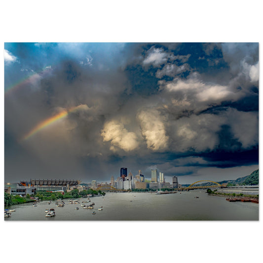 Aluminum Print Rainbow Pittsburgh