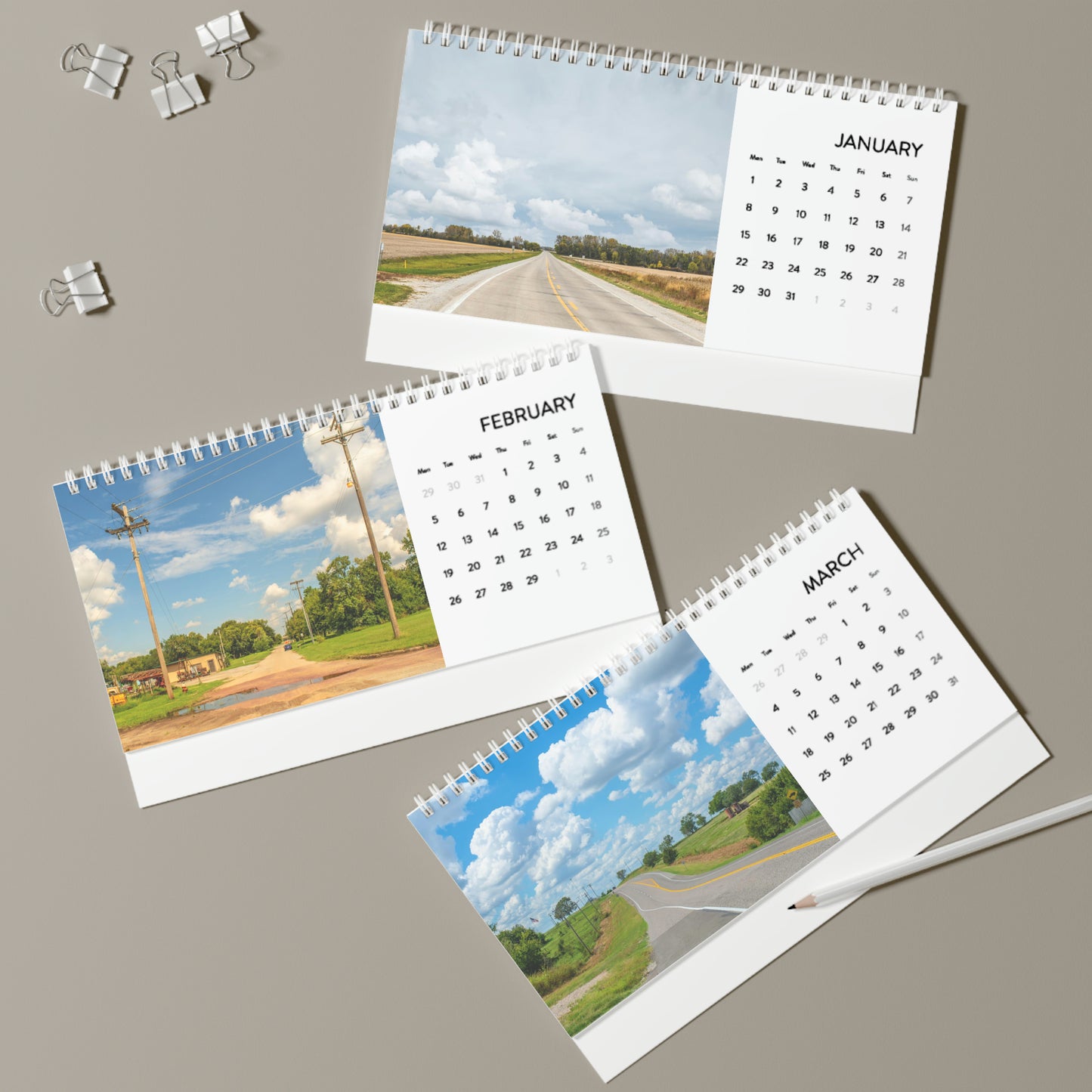 Desk Calendar (2024 grid)