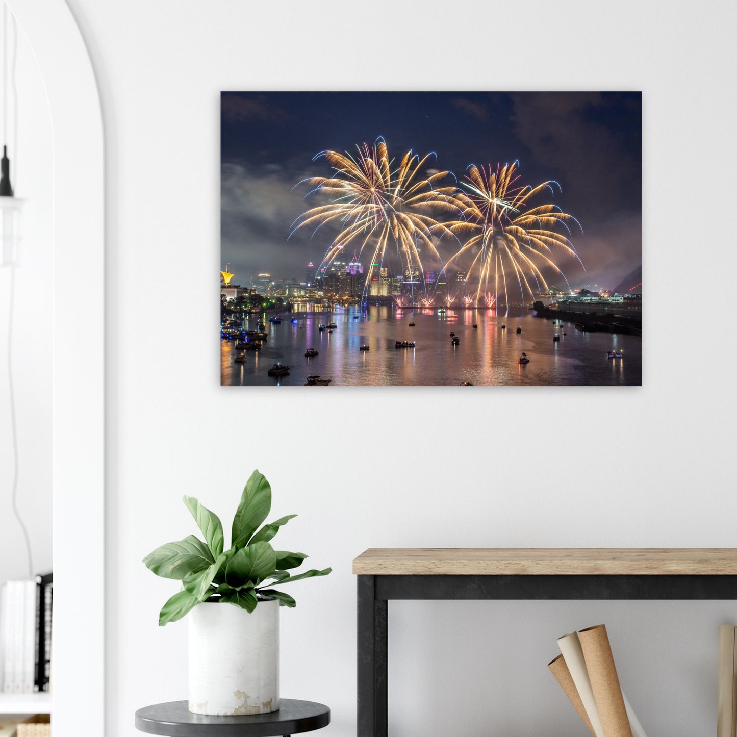 Aluminum Print Pittsburgh Firework