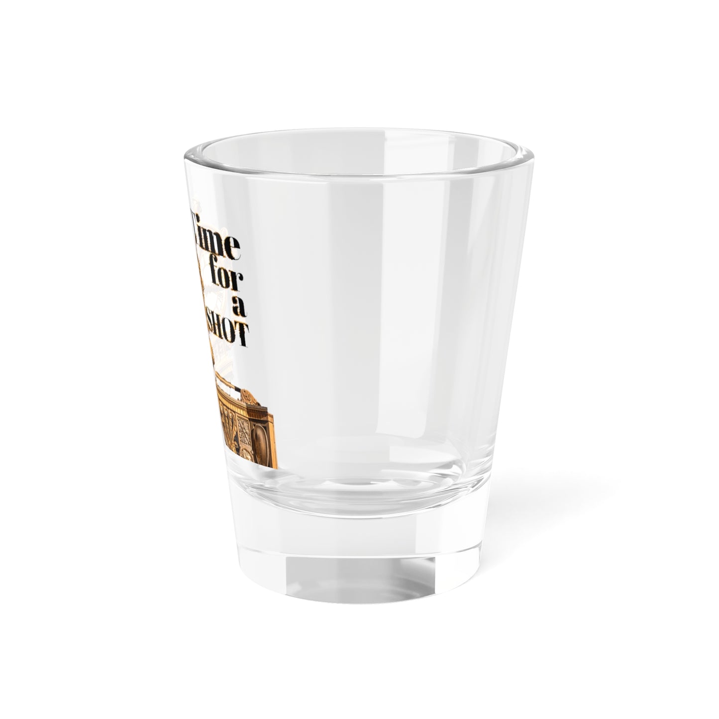 Vintage Shot Glass - "Time for a Shot" Design - Perfect for Celebrations & Parties