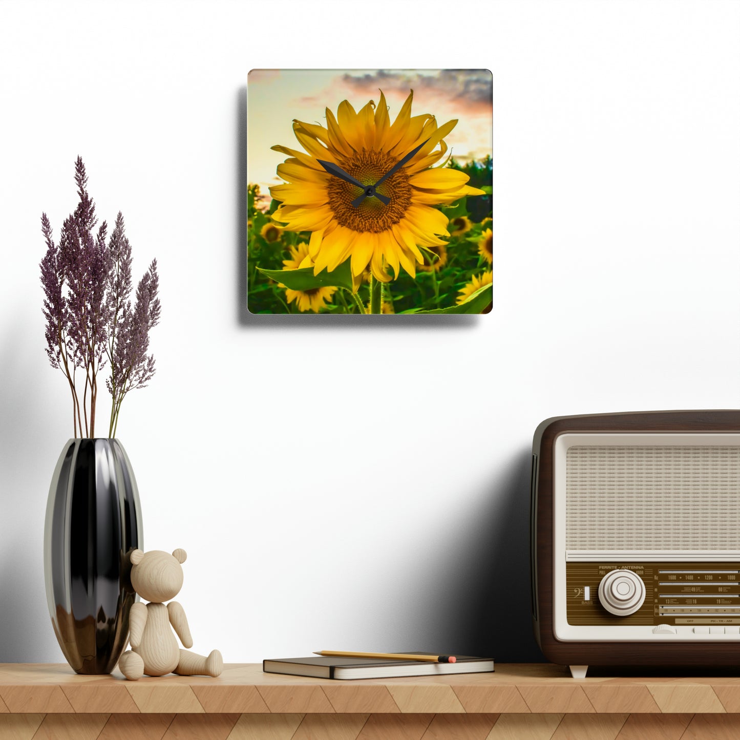 Sunflower Acrylic Wall Clock