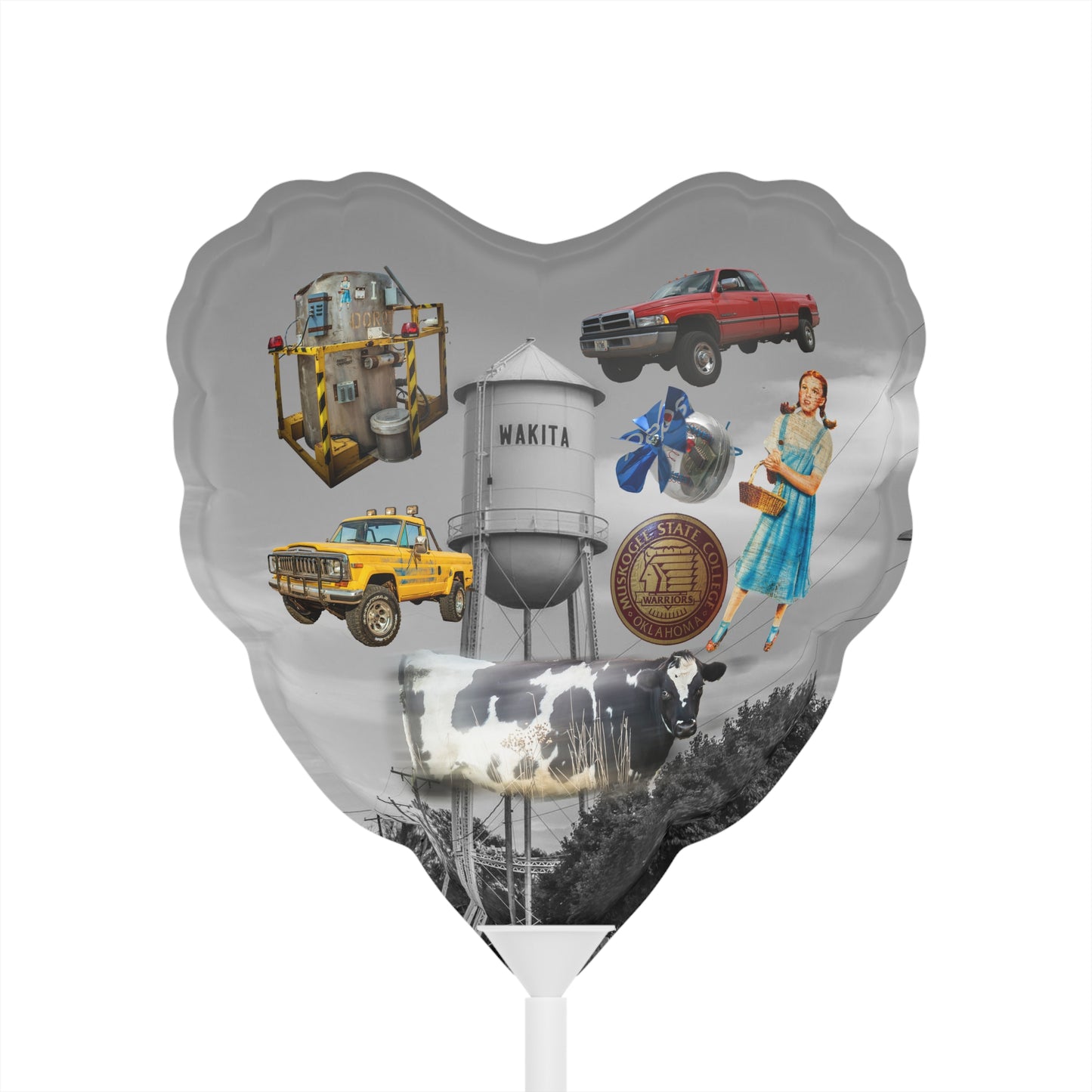 Heart-Shaped Balloon Set - Vintage Twister Design