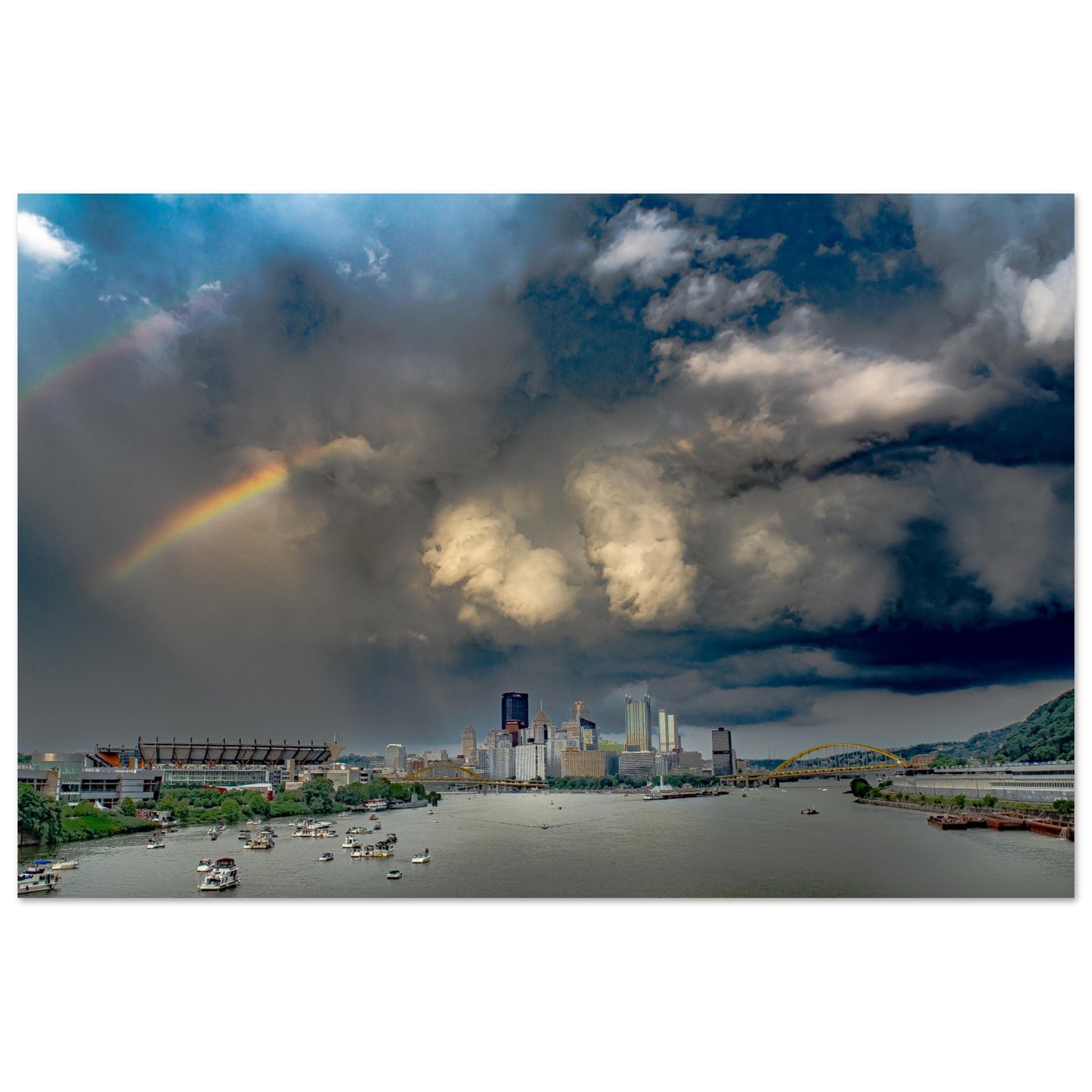 Aluminum Print Rainbow Pittsburgh