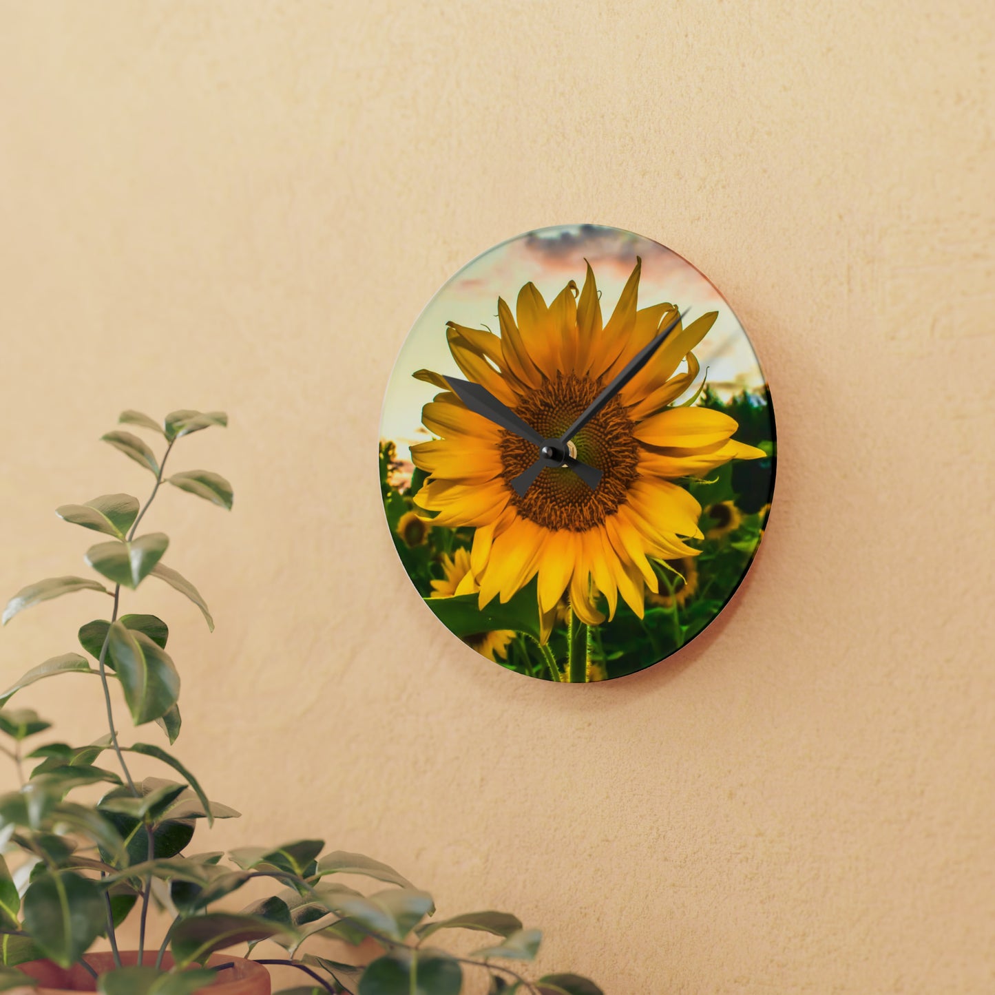 Sunflower Acrylic Wall Clock