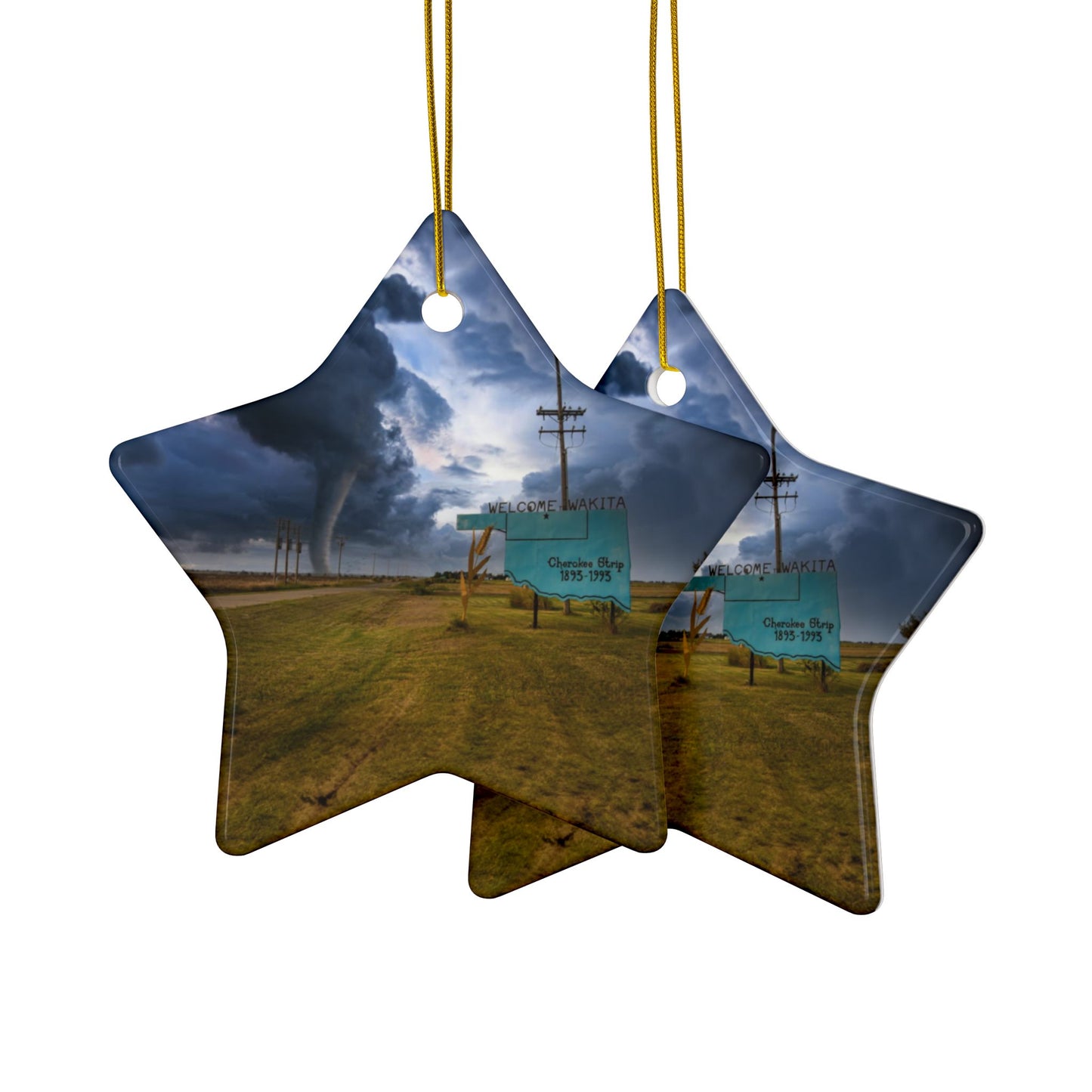 Decorative Ceramic Ornaments, Double-Sided (1pc, 3pcs, 5pcs, 10pcs)