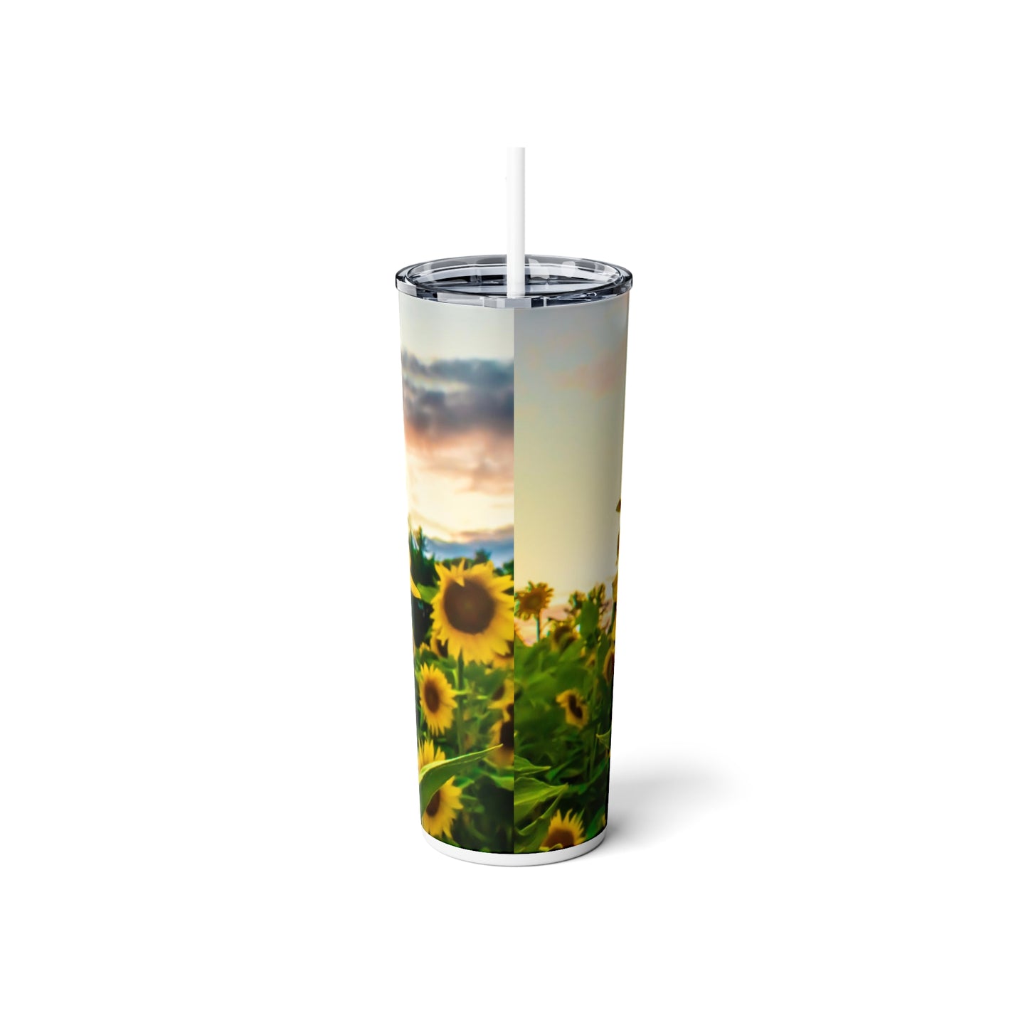 Skinny Steel Tumbler with Straw, 20oz