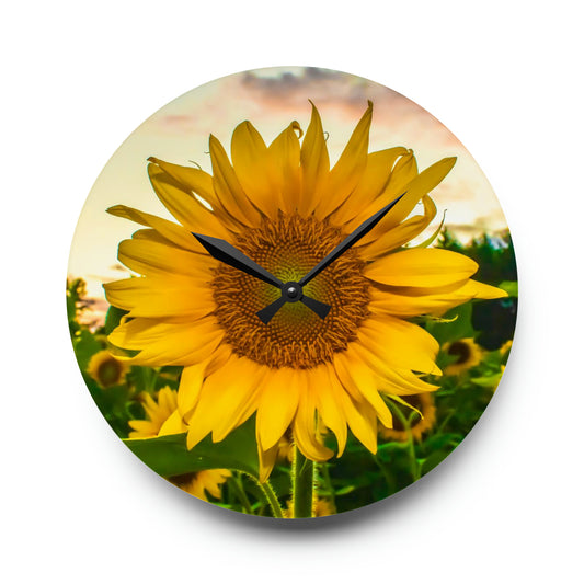 Sunflower Acrylic Wall Clock