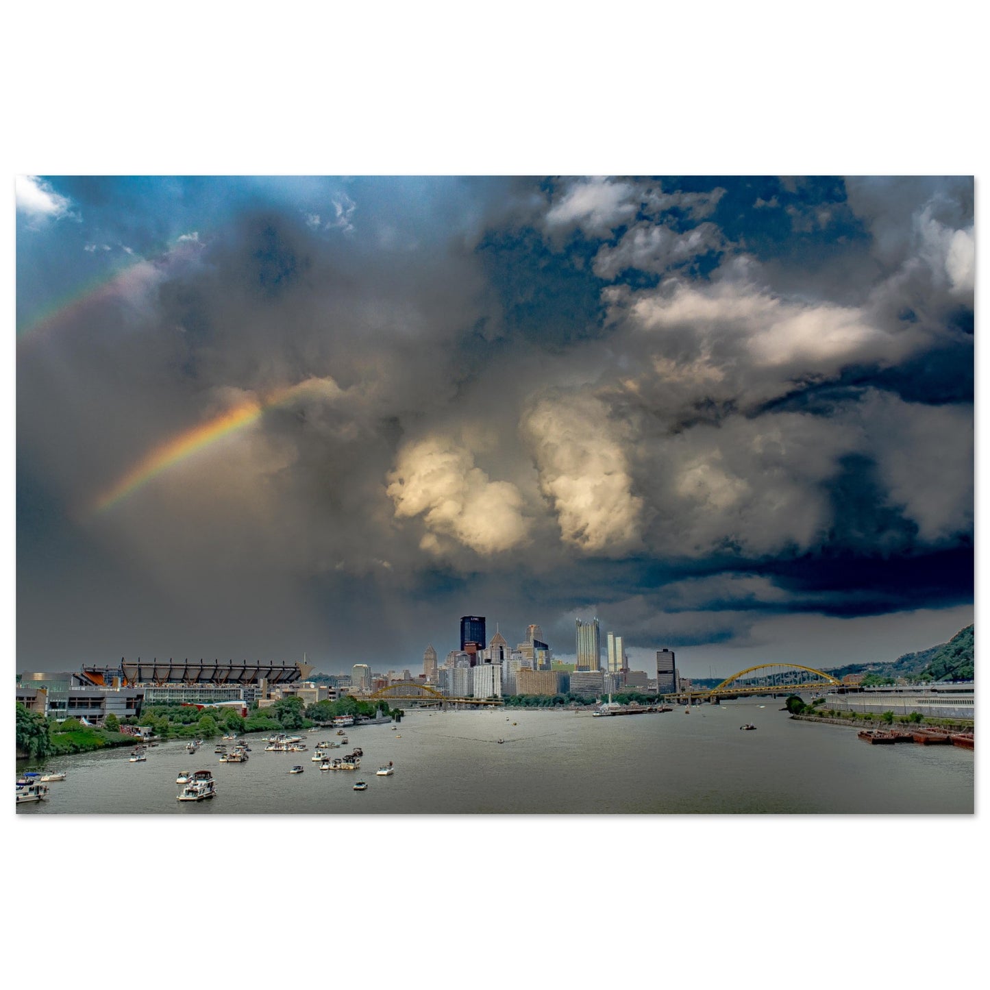 Aluminum Print Rainbow Pittsburgh