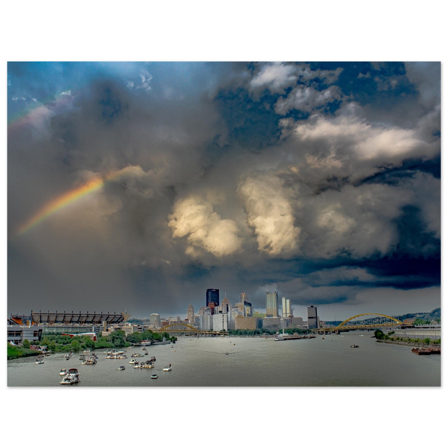 Aluminum Print Rainbow Pittsburgh