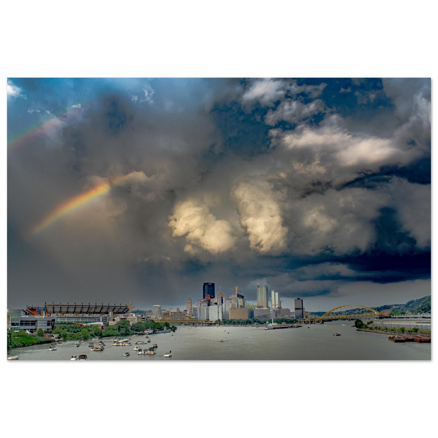 Aluminum Print Rainbow Pittsburgh