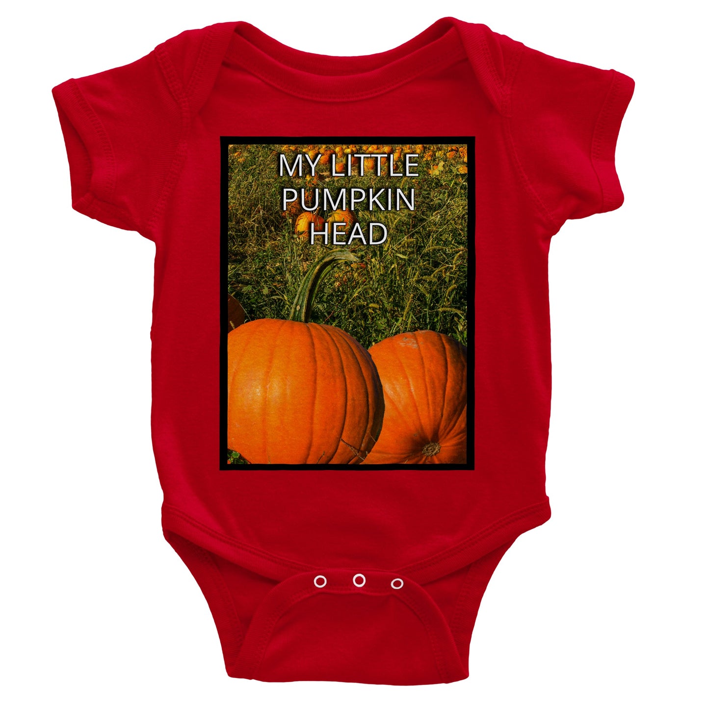 MY LITTLE PUMPKIN HEAD Classic Baby Short Sleeve Bodysuit