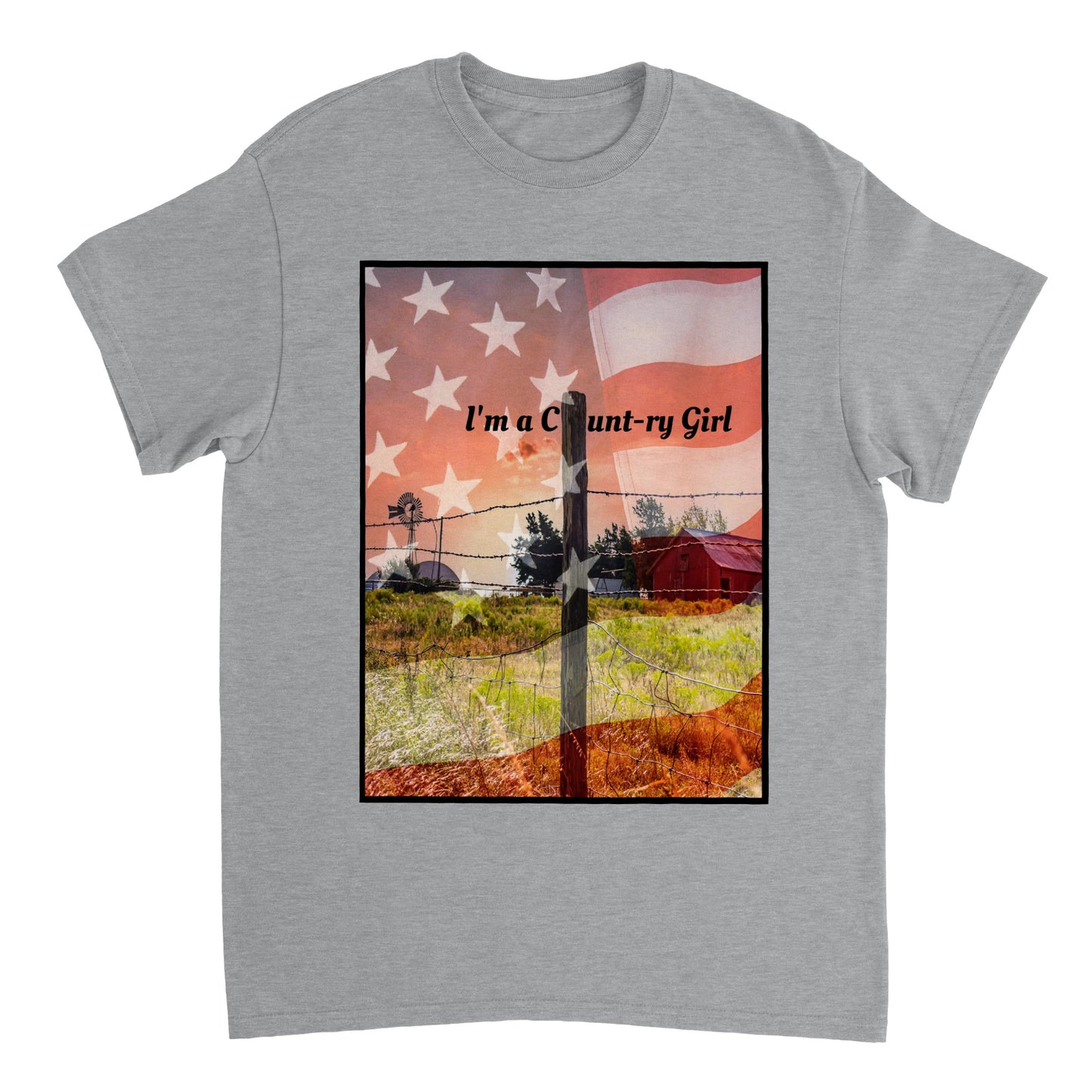 Im a Country girl Heavyweight Unisex Crewneck T-shirt