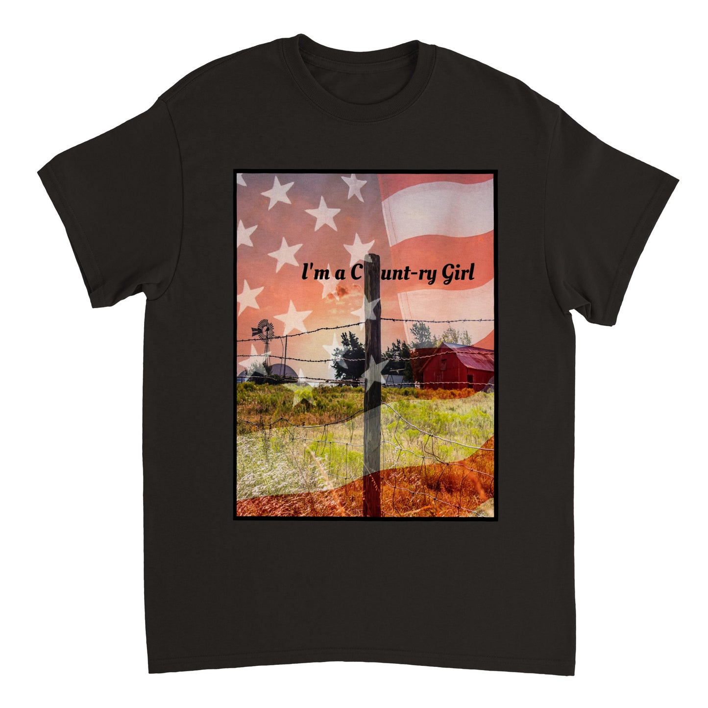 Im a Country girl Heavyweight Unisex Crewneck T-shirt