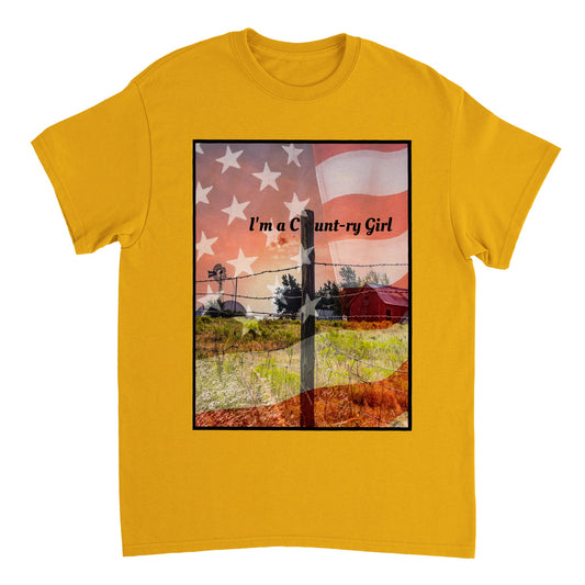 Im a Country girl Heavyweight Unisex Crewneck T-shirt