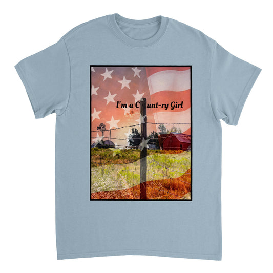 Im a Country girl Heavyweight Unisex Crewneck T-shirt