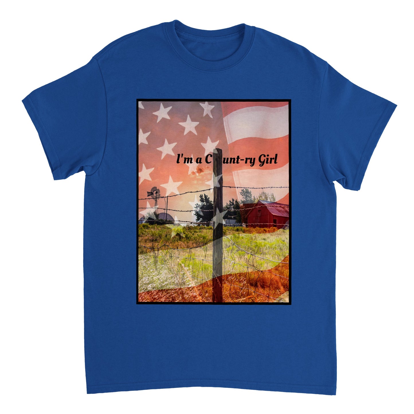 Im a Country girl Heavyweight Unisex Crewneck T-shirt