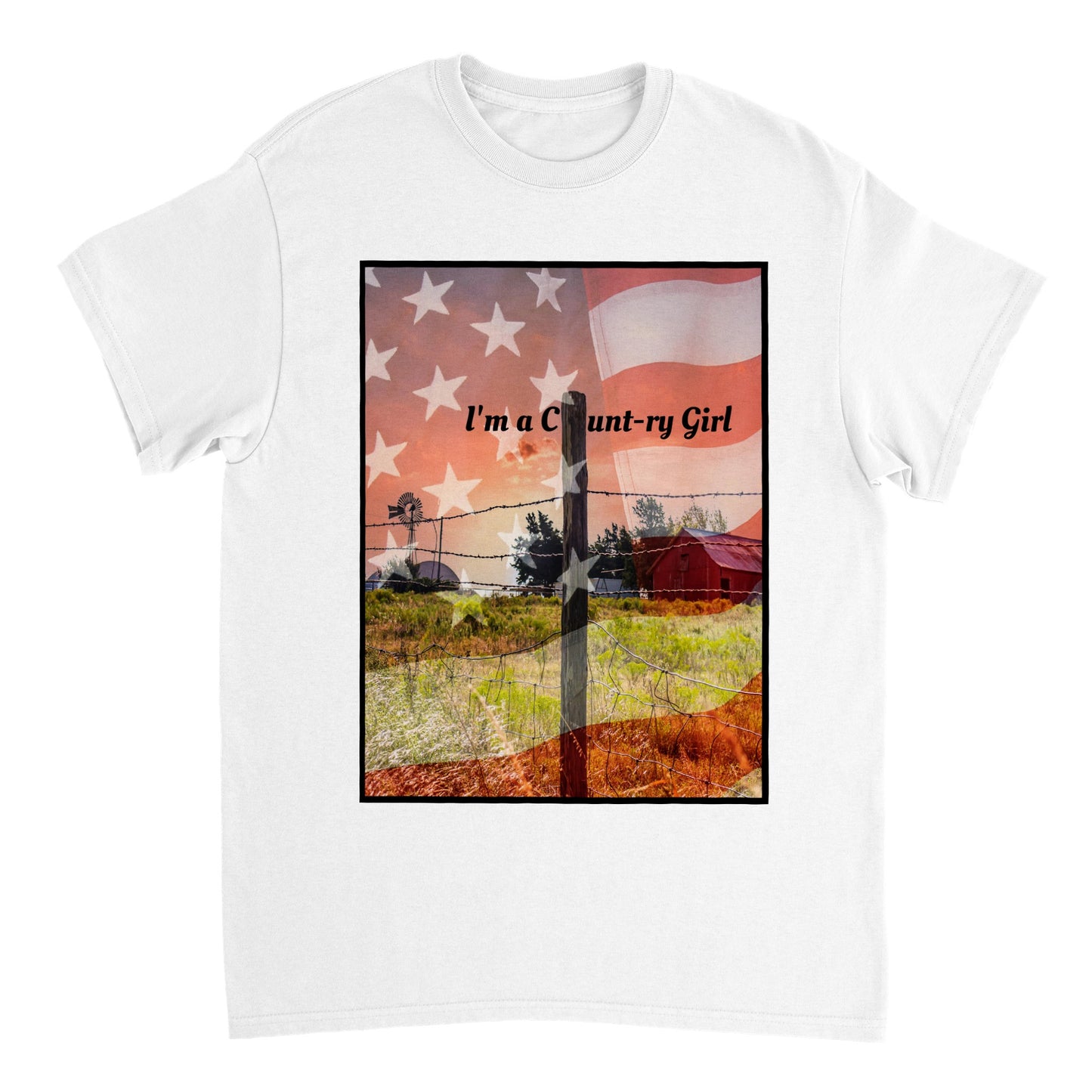 Im a Country girl Heavyweight Unisex Crewneck T-shirt