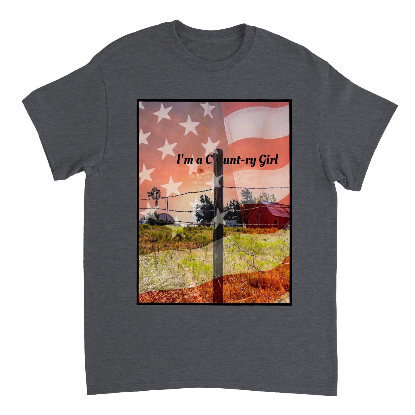 Im a Country girl Heavyweight Unisex Crewneck T-shirt