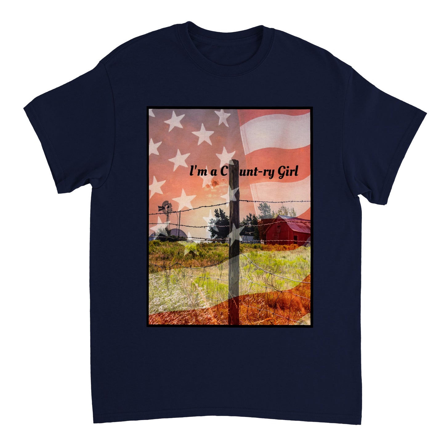 Im a Country girl Heavyweight Unisex Crewneck T-shirt