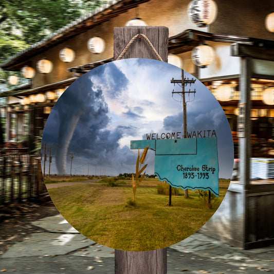 Round House Number Door Hanger