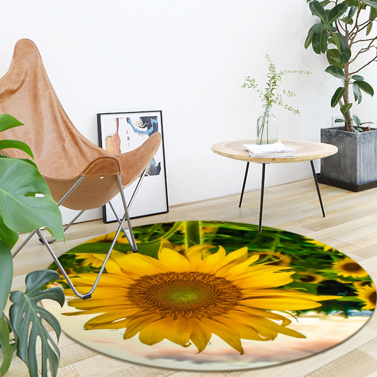 Foldable round mat