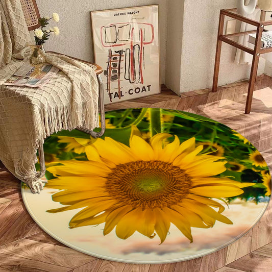 Foldable round mat