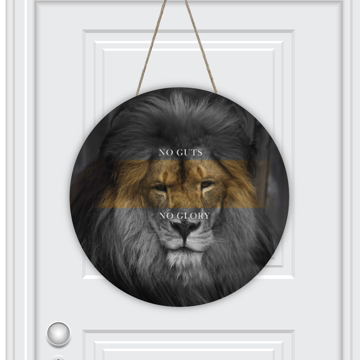 NO GUTS NO GLORY LION! Round hanger