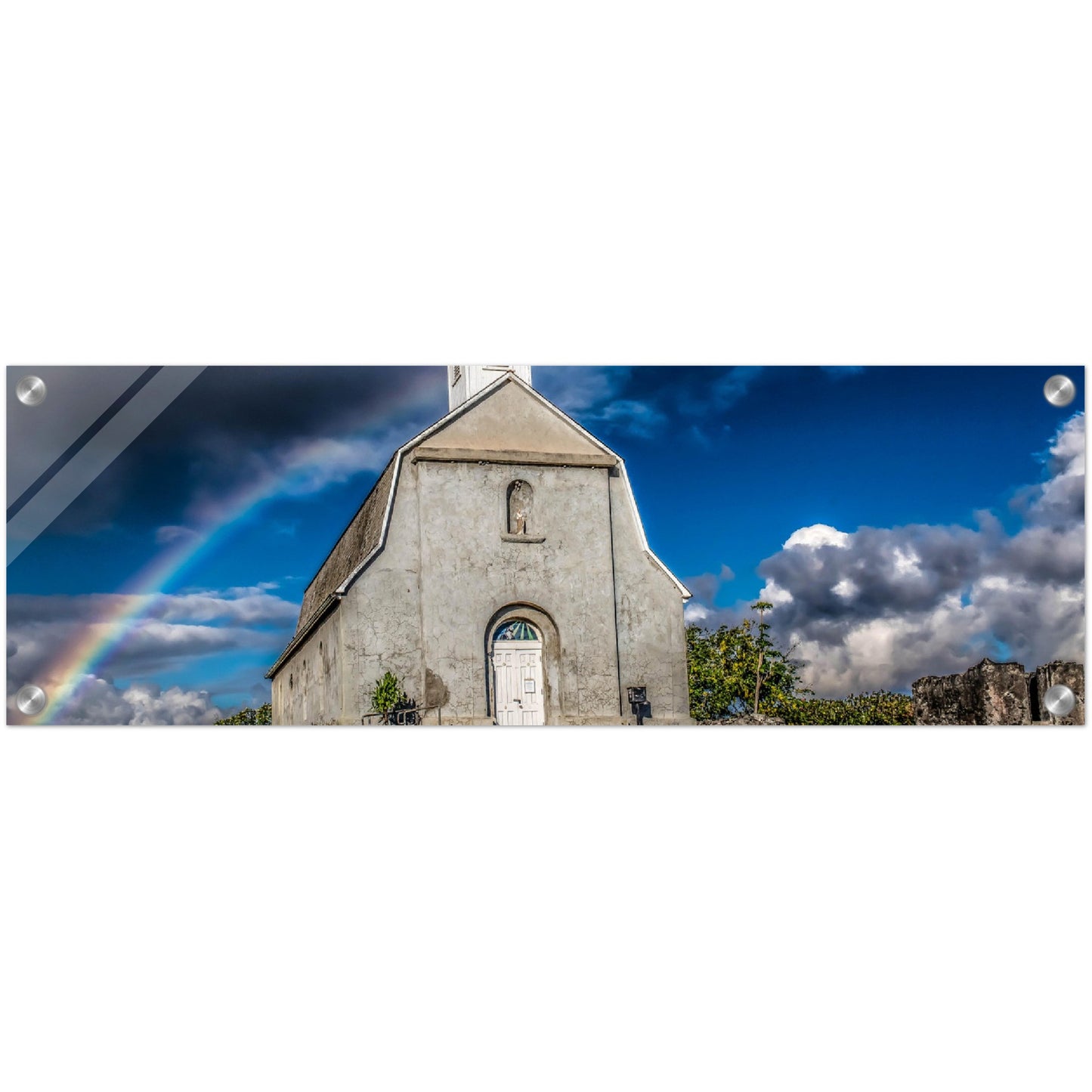 Hawaii Rainbow church Acrylic Print