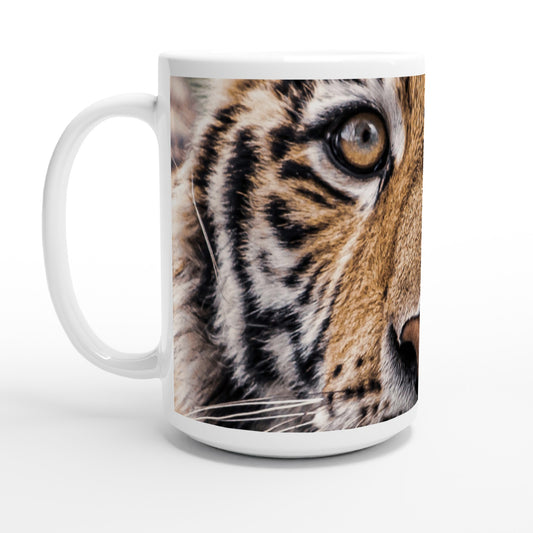 Tiger White 15oz Ceramic Mug