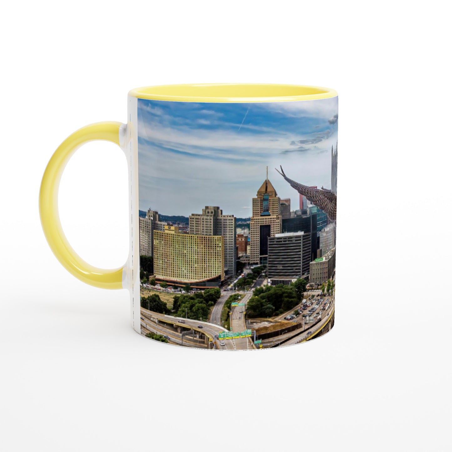 White 11oz Ceramic Mug with Color Inside